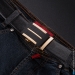 Кожаный ремень с потайным карманом Range 120 см. (black)