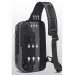 Однолямочный рюкзак с USB портом и кодовым замком Extent (black)