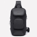 Однолямочный рюкзак с USB портом Bell (black)