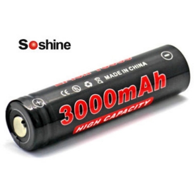 Аккумулятор Soshine 3.7V 3000 мАh 18650 Li-Ion с защитой