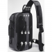 Однолямочный рюкзак с USB портом Bell (grey)