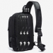Однолямочный рюкзак с USB портом Duo (black)