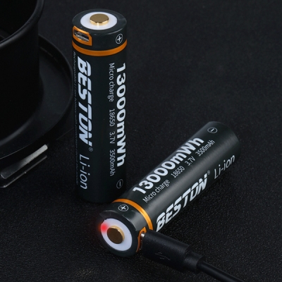 Аккумулятор c USB зарядкой Beston 3.7V 3500 мАh 18650 Li-Ion с защитой