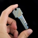 Мини нож-брелок Титановый ключ (blue)