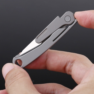Мини нож-брелок из титана TiCity V1 (titanium)