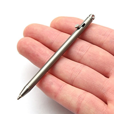 Мини ручка-брелок из титана TZ V2 (titanium)